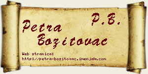 Petra Bozitovac vizit kartica